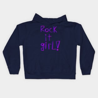 rock it girl ! Kids Hoodie